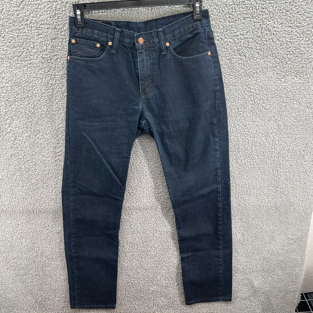 Men's 32X32 Levi's 511 Slim Fit Straight Leg Dark Wash Blue Denim Jeans